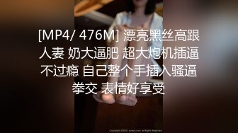 [MP4/ 476M] 漂亮黑丝高跟人妻 奶大逼肥 超大炮机插逼不过瘾 自己整个手插入骚逼拳交 表情好享受